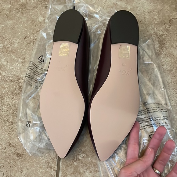 Jcrew Leather Classic Gemma Ballet in 7.5 vintage burgundy - Picture 3 of 4